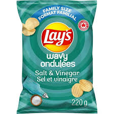 Lay's Salt and Vinegar Chips - 220g - CanadianCatalog