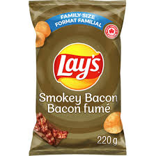 Lay's Smoky Bacon Chips - 220g - CanadianCatalog