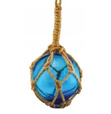 Nautical Ornament - Glass Ball with Rope