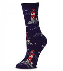 Adult Lighthouse Design Socks - East Coast Catalog