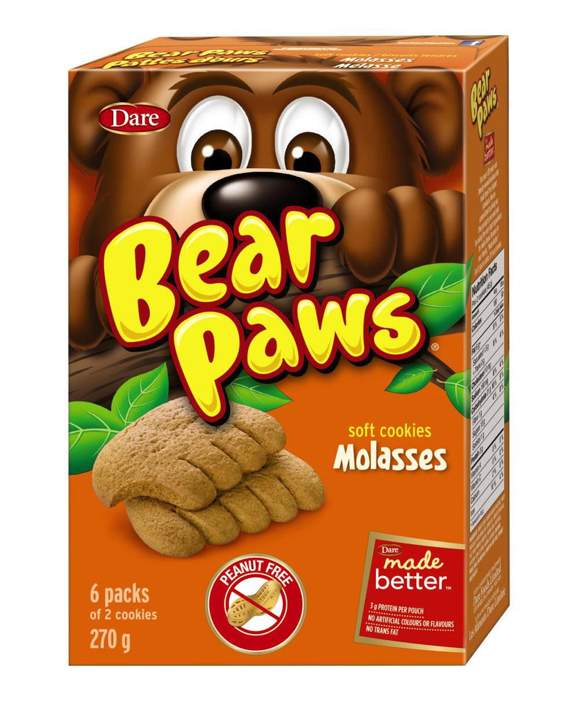 Dare Bear Paws Cookies - Molasses - 270g - CanadianCatalog