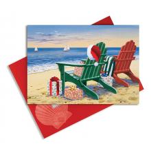 Christmas Cards - Red Green Adirondack Chairs - SOLD OUT! - East Coast Catalog