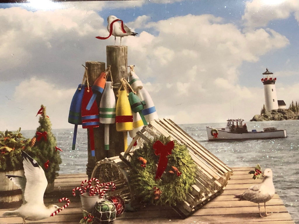 Christmas Cards - Seagulls on the Wharf - SOLD OUT! - East Coast Catalog