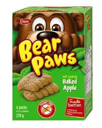 Dare Bear Paws Cookies - Baked Apple - 270g - East Coast Catalog