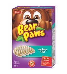 Dare Bear Paws Cookies - Birthday Cake - 168g - East Coast Catalog