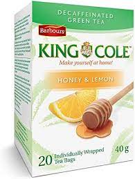 King Cole Honey Lemon Green Decaf Tea -20 bags