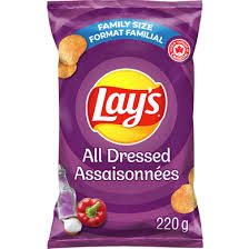 Lay's All Dressed Chips - 220g - CanadianCatalog