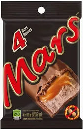 Mars Chocolate Bars - 4 bars - 208g