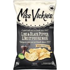 Miss Vickie's Lime & Black Pepper Chips - 200g - CanadianCatalog