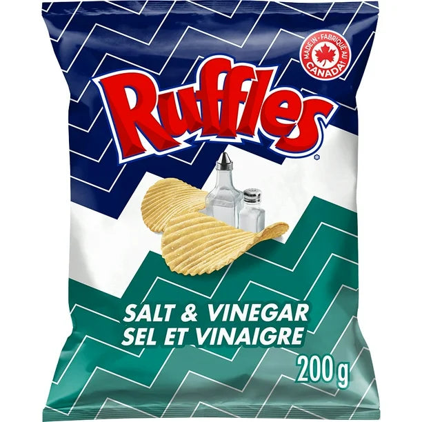 Ruffles Salt and Vinegar Chips - 200g - CanadianCatalog