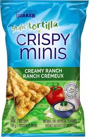 Crispy Minis Creamy Ranch Rice Chips - 100g - CanadianCatalog