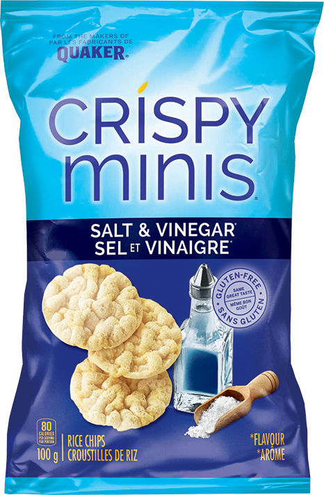 Crispy Minis Salt & Vinegar Rice Chips - 100g - CanadianCatalog