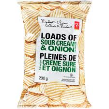 President's Choice Loads Of Sour Cream & Onion Chips - 200g - CanadianCatalog