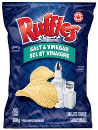 Ruffles Salt and Vinegar Chips - 220g - CanadianCatalog