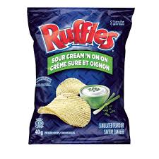Ruffles Sour Cream 'N Onion Chips - 220g - CanadianCatalog